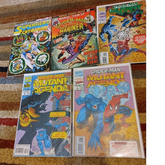 Marvel Other - Lot of Comic Books Spider-Man Mutant Agenda Marvel Super Hero Sub Mariner
